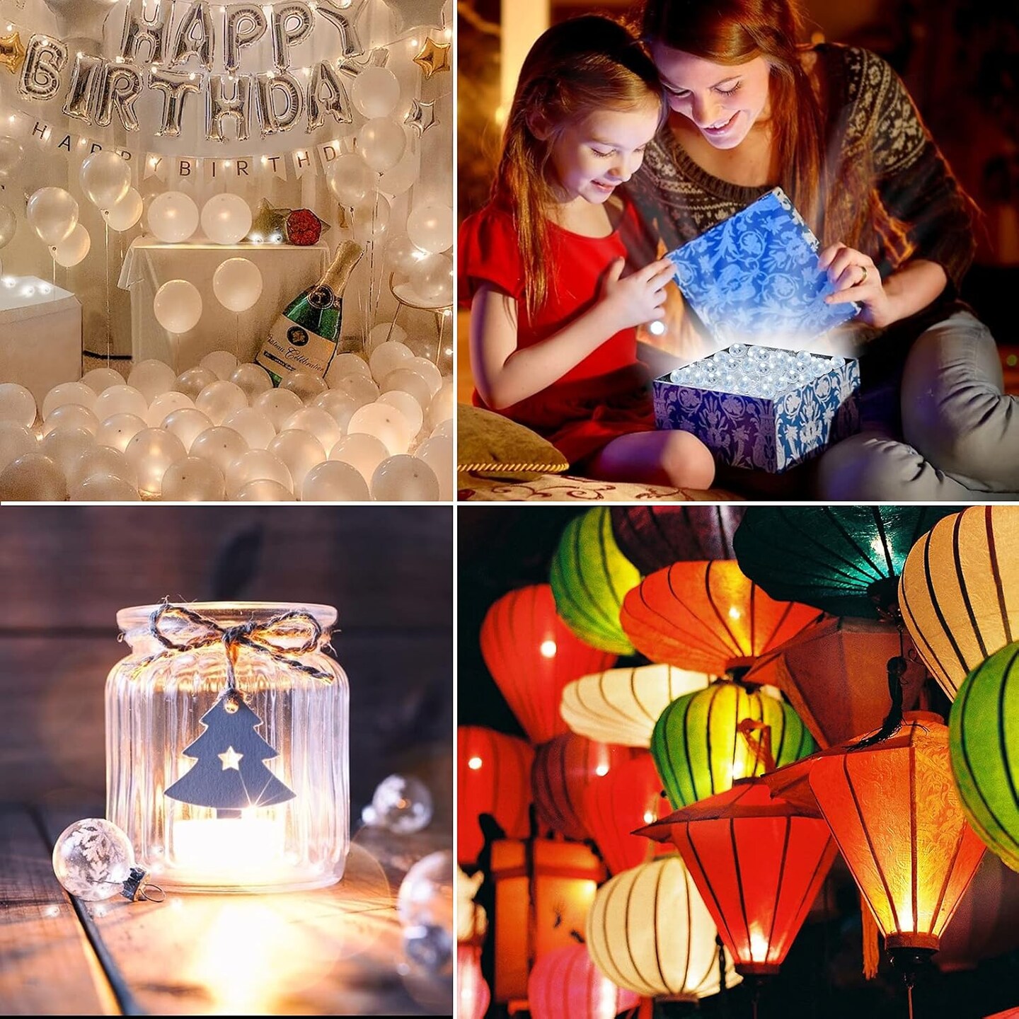 100pcs White Balloon Lights,Long Standby Time Waterproof Mini Light,Battery Powered,Round LED Ball Lamp for Latex Balloon Paper Lantern Party Wedding Festival Christmas Halloween Decorative