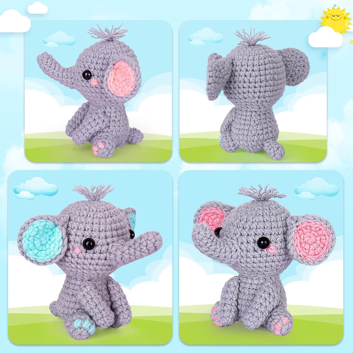 Crochet Kit for Beginners, Beginner Crochet Starter Kit with Step-by-Step Video Tutorials, Learn to Crochet Kits for Adults Kids