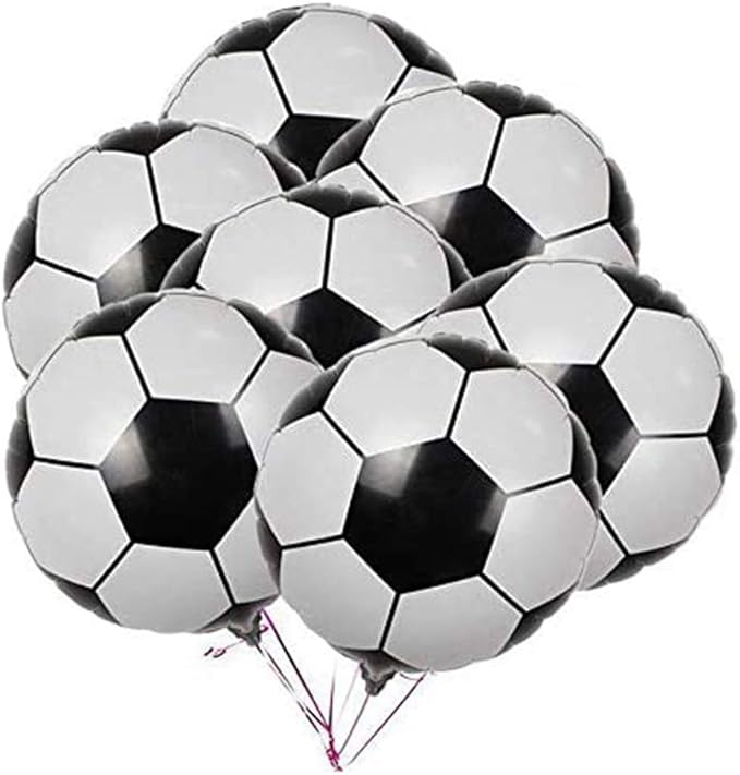 10pcs Soccer Balloons - 18 Inch Mylar Soccer Balloons for World Cup Party Decorations