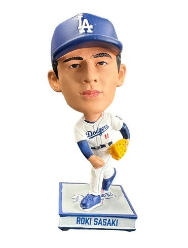 Roki Sasaki LA Dodgers 4.5 Inch Square Base Mini BigHead Bobblehead