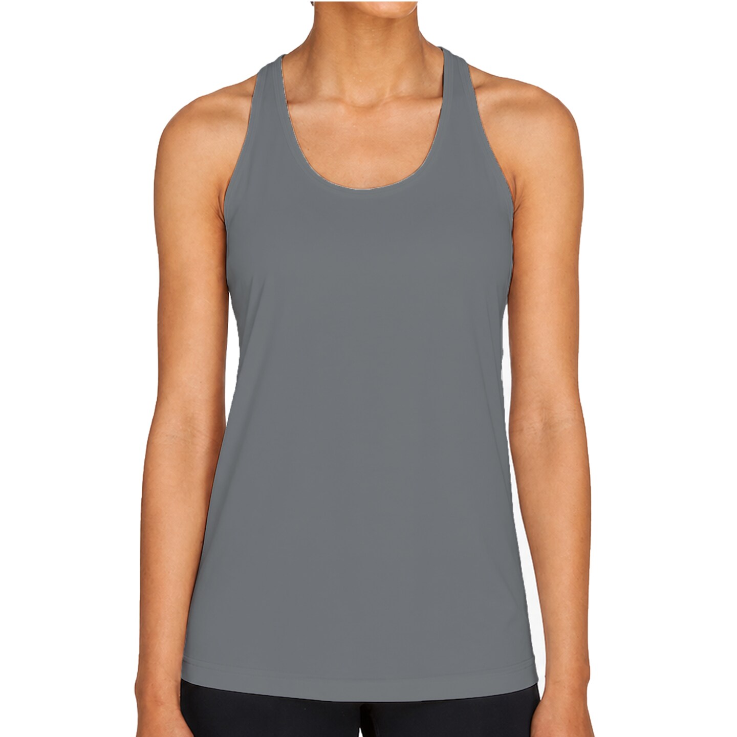 Team 365 Women's Zone Performance Racerback Tank, Athletic Gym Polyester Tank Top