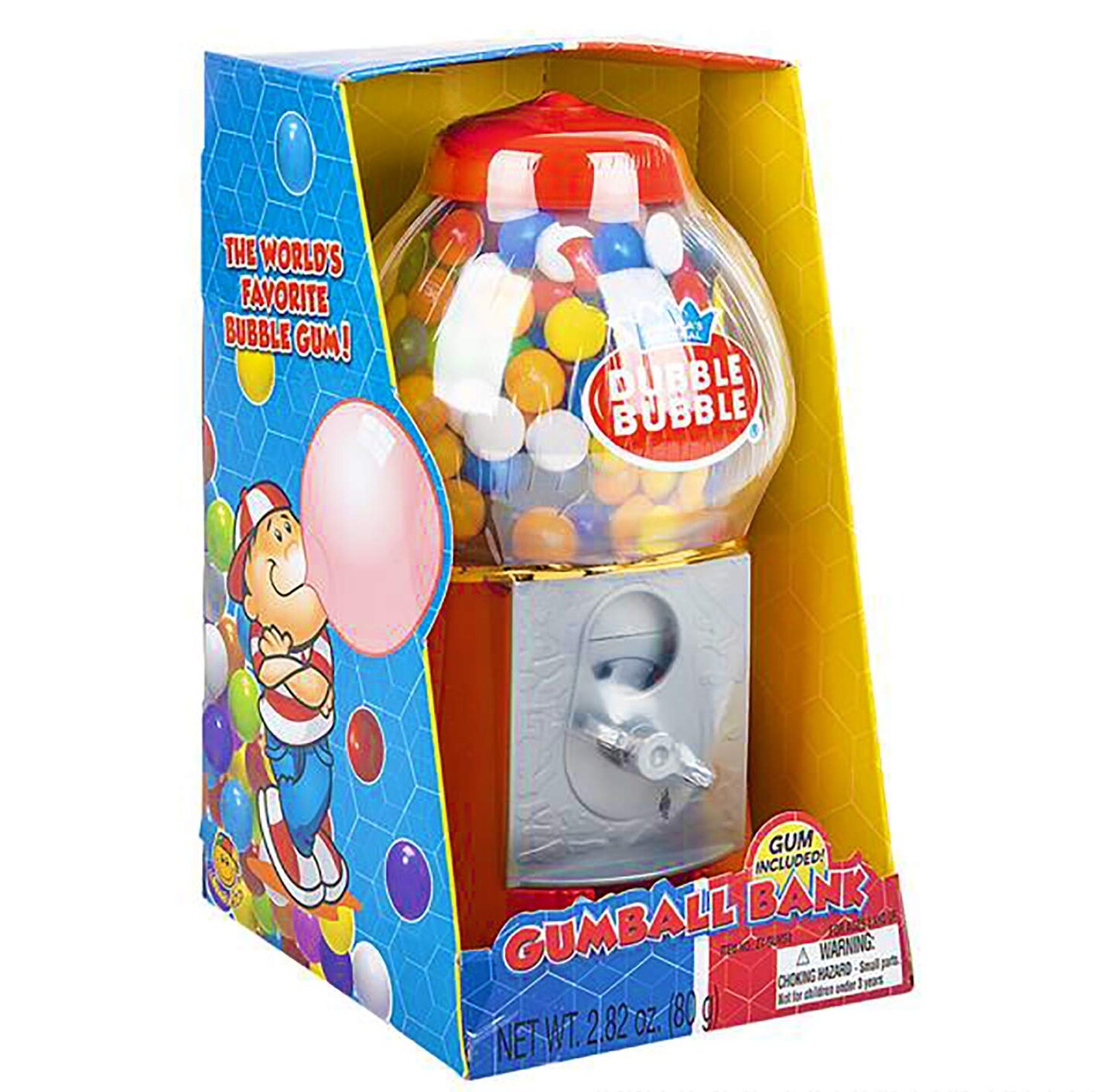 4E's Novelty Classic Red Gumball Machine - Kid's Toy Bank & Candy Dispenser, Gumball Machine Toy