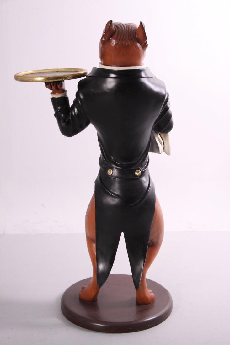 Pit Bull Butler Statue
