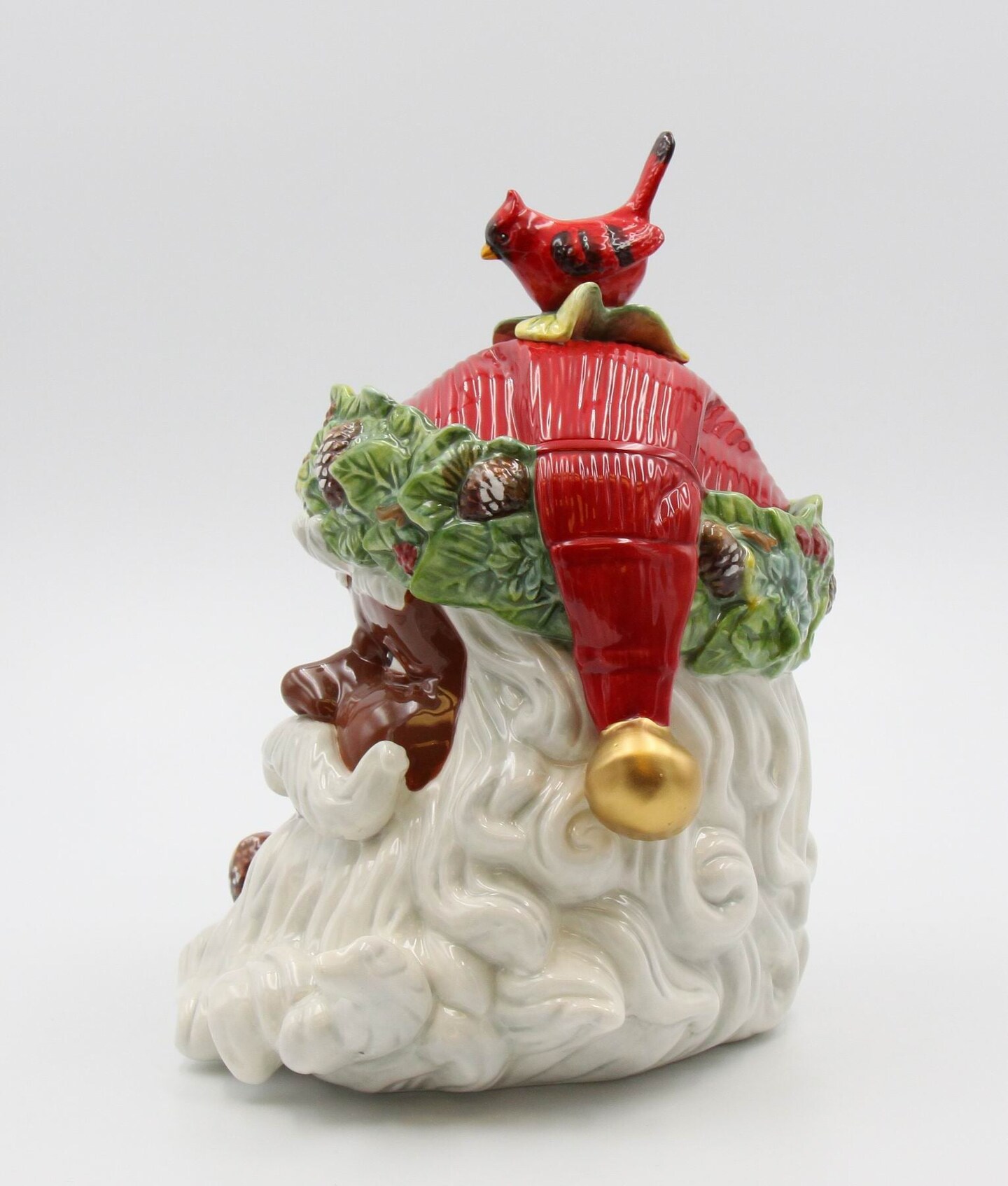 Ceramic African American Christmas Santa Cookie Jar, Home D&#xE9;cor, Gift for Her, Gift for Mom, Kitchen D&#xE9;cor, Christmas D&#xE9;cor