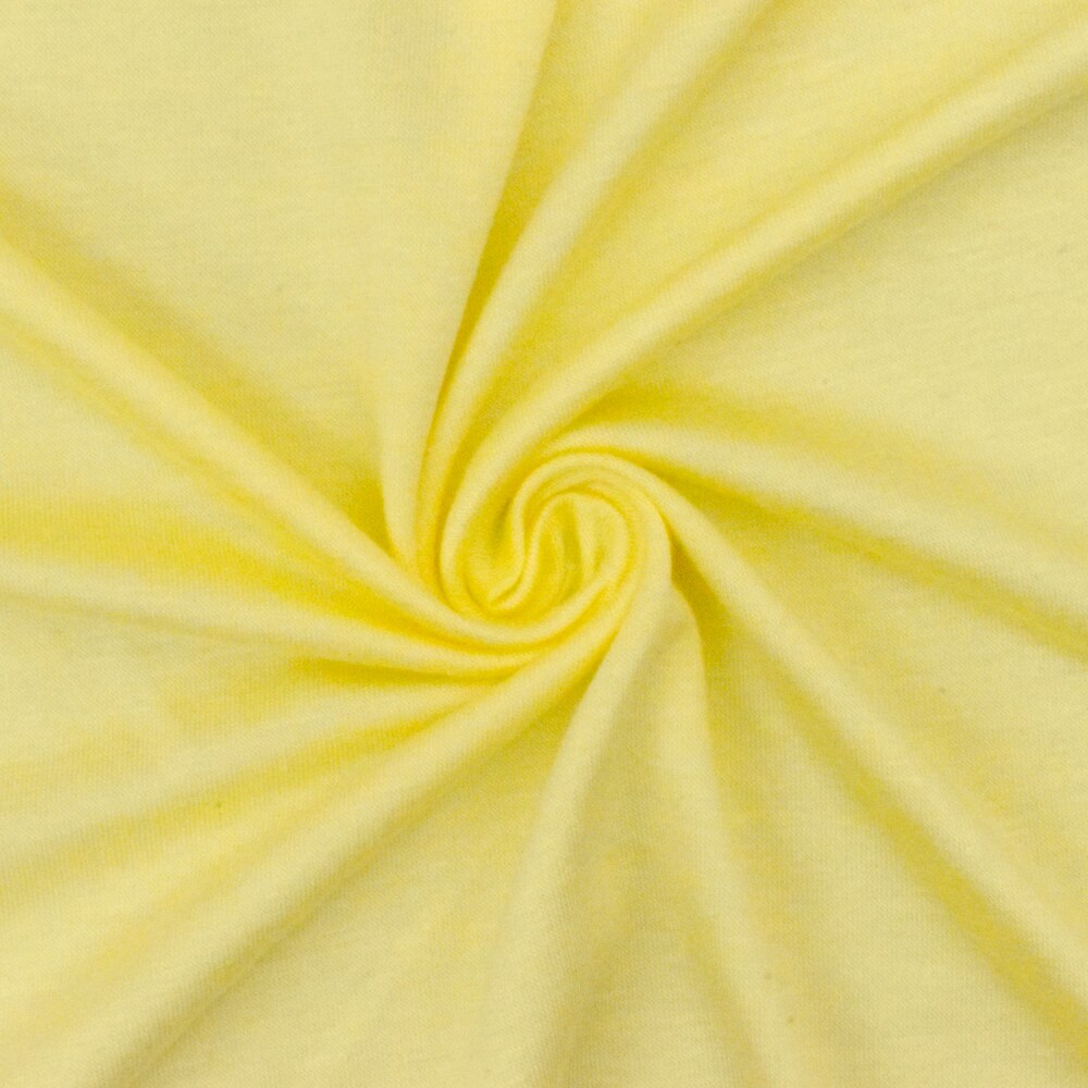 Pastel Yellow Solid Stretch Lycra Bamboo Jersey Knit Fabric By the Yard