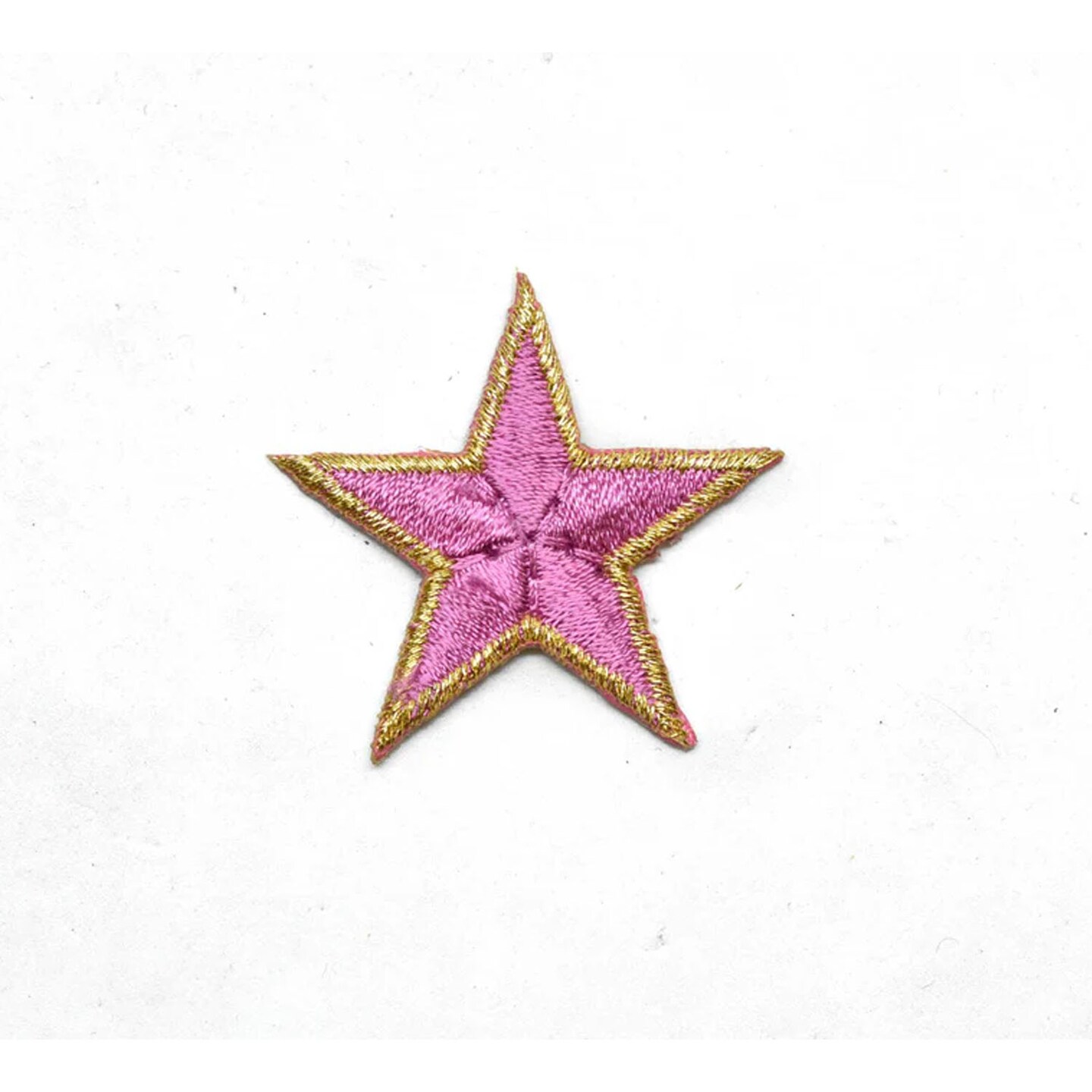 Pink Embroidered Iron On Star Patch Applique for Clothing Accessories and Crafts
