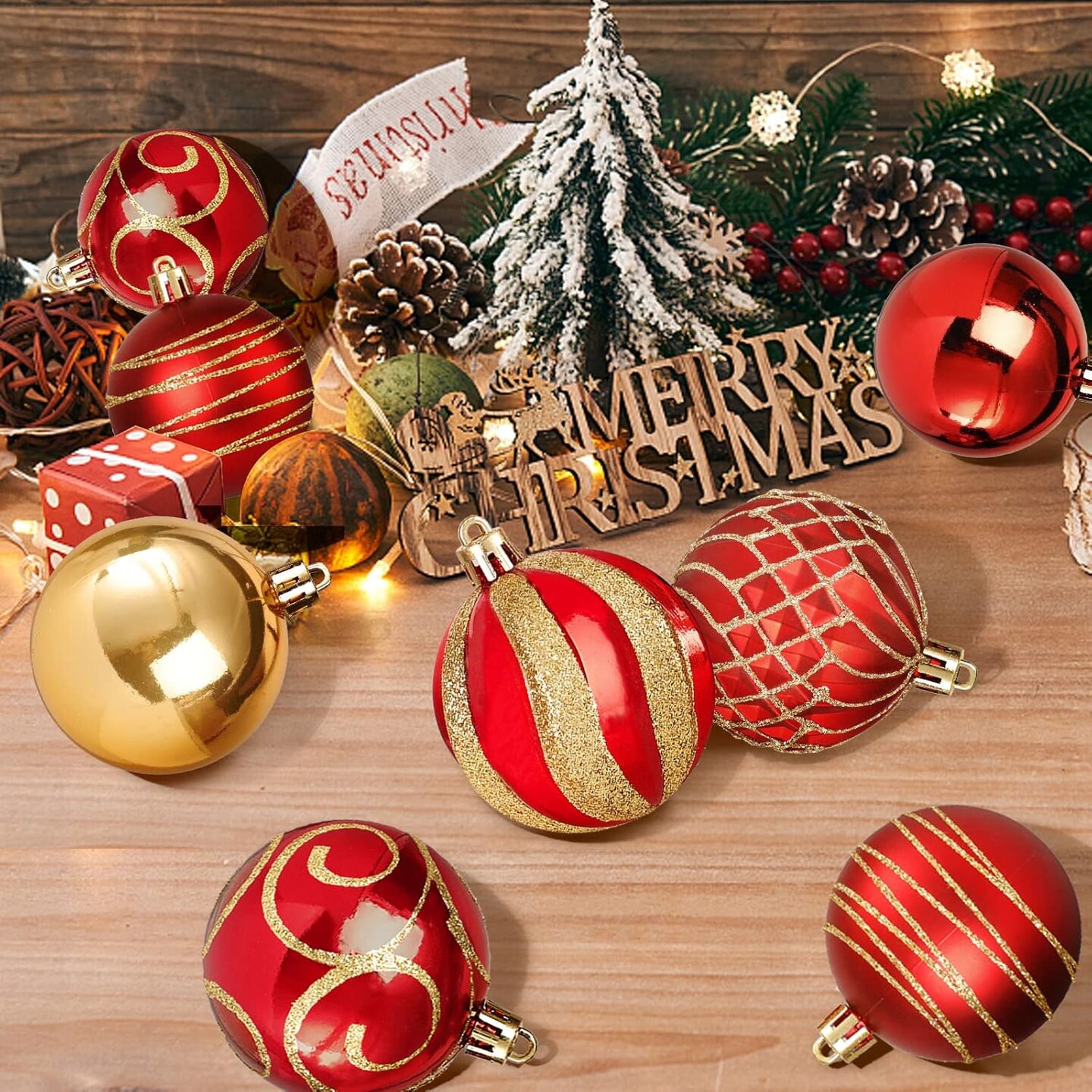 30pcs Christmas Tree Ball Ornaments Set