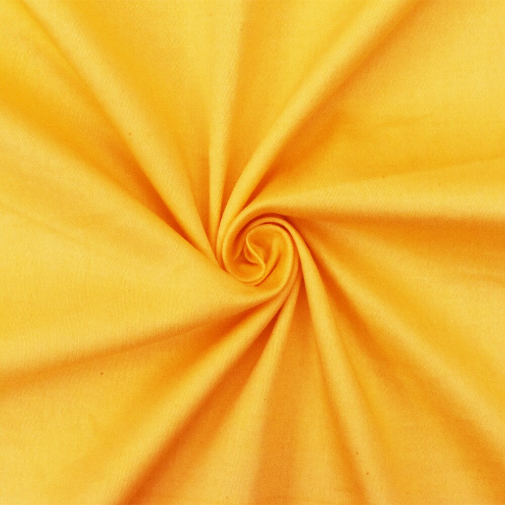 Yellow Cotton Solid Stretch Spandex Sateen Woven Fabric By the Yard