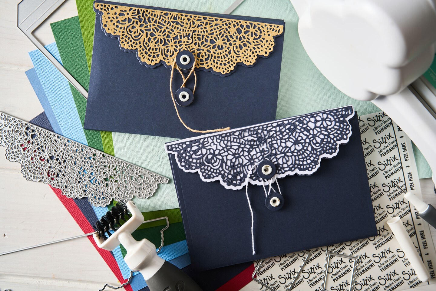 Sizzix Thinlits Dies Set By 49 And Market 10/Pkg-Laced Folio