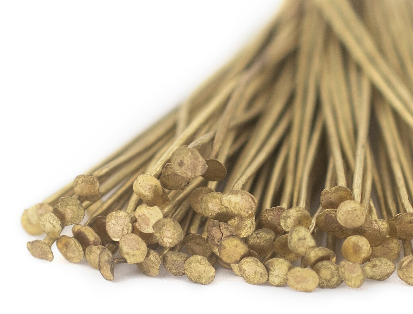 The Bead Chest Brass 21 Gauge 2 Inch Head Pins (Approx 100 pieces ...