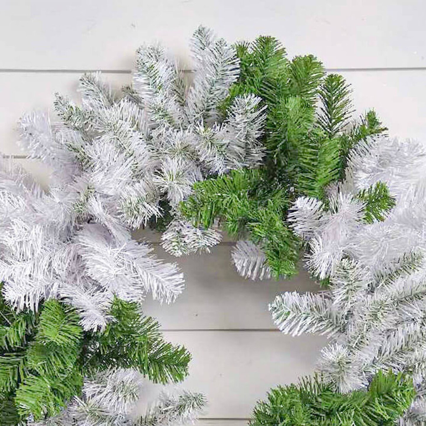 30” Caprico Green & White Wreath Large Decorative Wreath for Front Door & Year-Round Home Decor