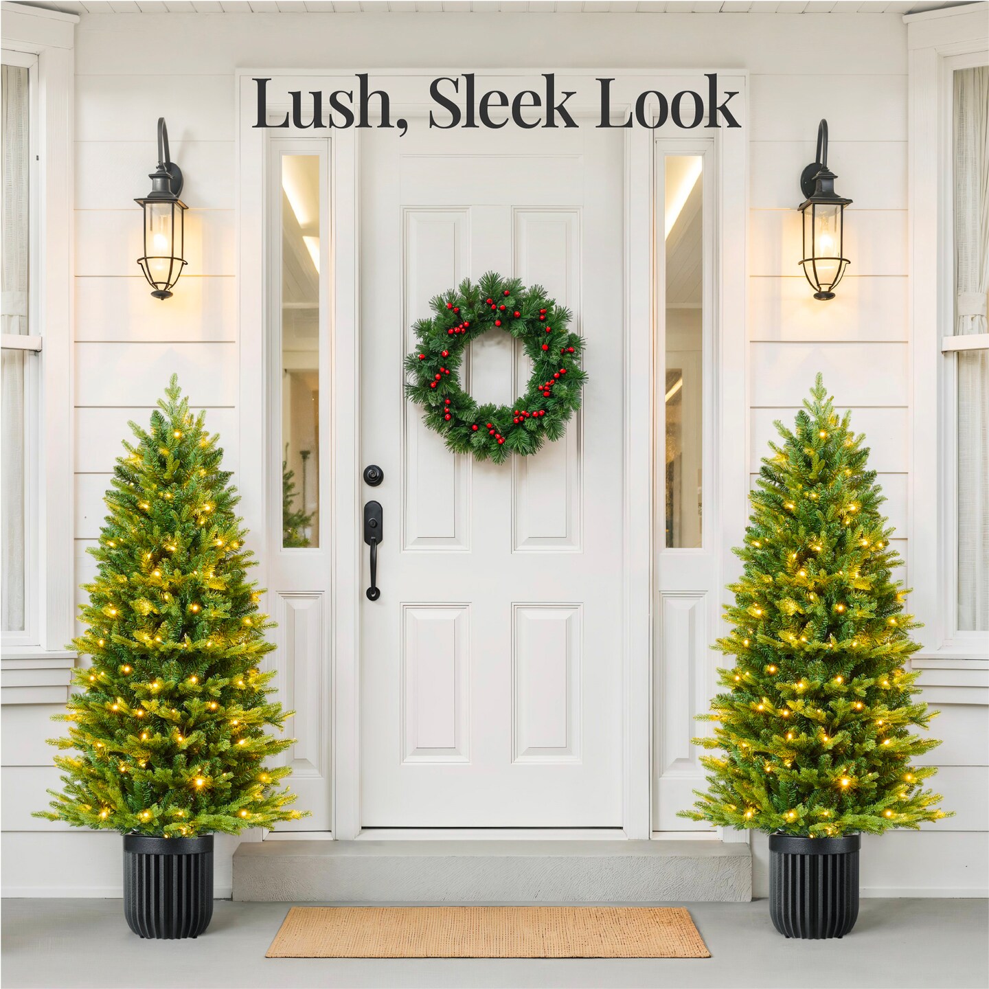 Best Choice Products Pre-Lit Potted Flocked Christmas Tree, Realistic Artificial Décor, w/ Twinkling White & Multi LEDs