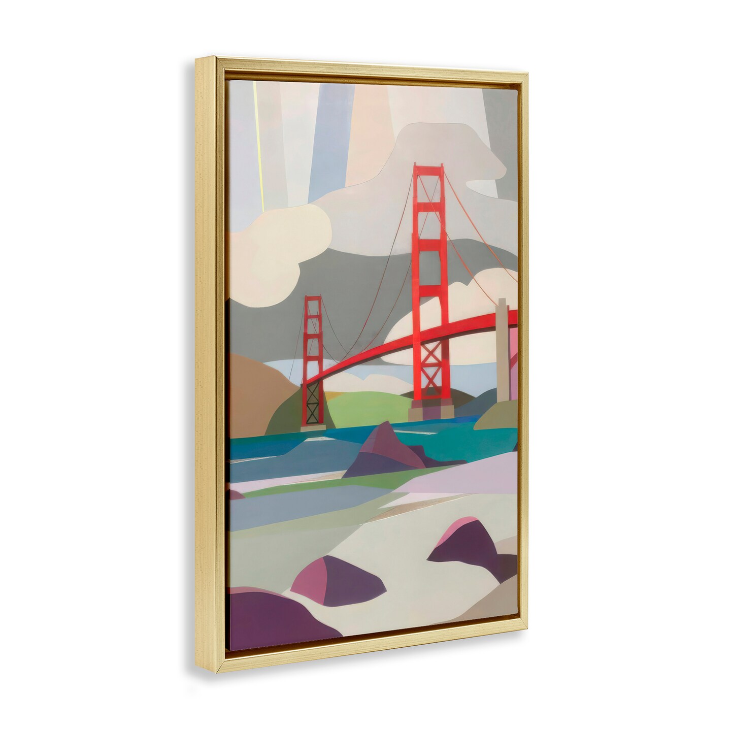 Stupell Industries Golden Gate Bridge Architecture Floating Frame, design by Melba Browne