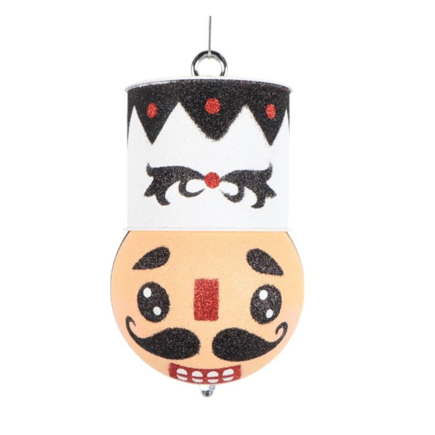 8.5&#x22; Holiday Nutcracker Ornament: Black &#x26; White