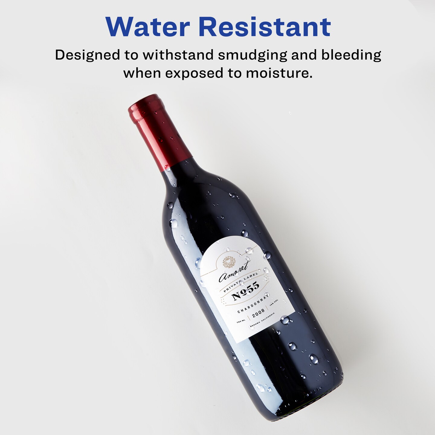 Avery Water-Resistant Arched Labels, Sure Feed, Print to the Edge, Textured Matte, 3-1/2" x 4-3/4", 40 Labels (22826)