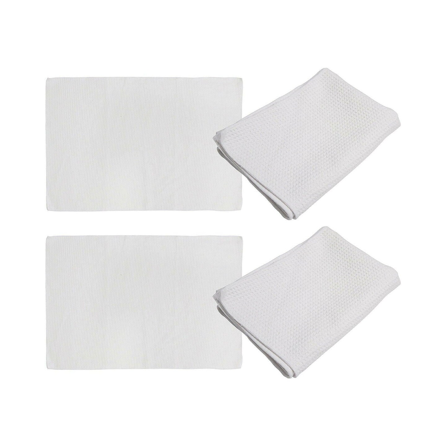 Craft Express 4 Pack Small Sublimation Waffle Towels and Tea Towels