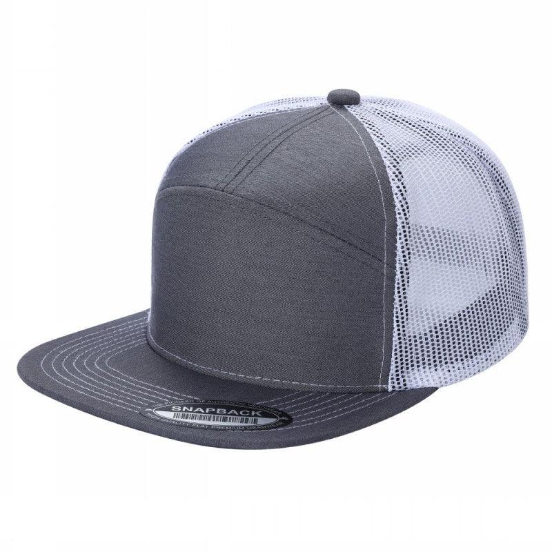 12 Pack 7FTM 7 Panel Flat Bill Trucker Hat Adjustable Snapback with Mesh Back