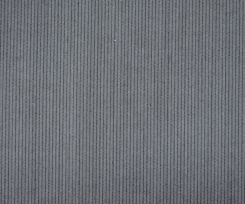 Black-White Polyester Wool Blend Striped Twill Woven Suiting Fabric By the Yard