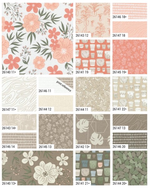 Potted 2.5" Strip Roll (Jelly Roll) by Kiley's Quilt Room for Moda (26140JR)