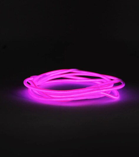 Flexible Neon Wire — 9ft Wearable Glow Light, Battery Powered with Belt Clip