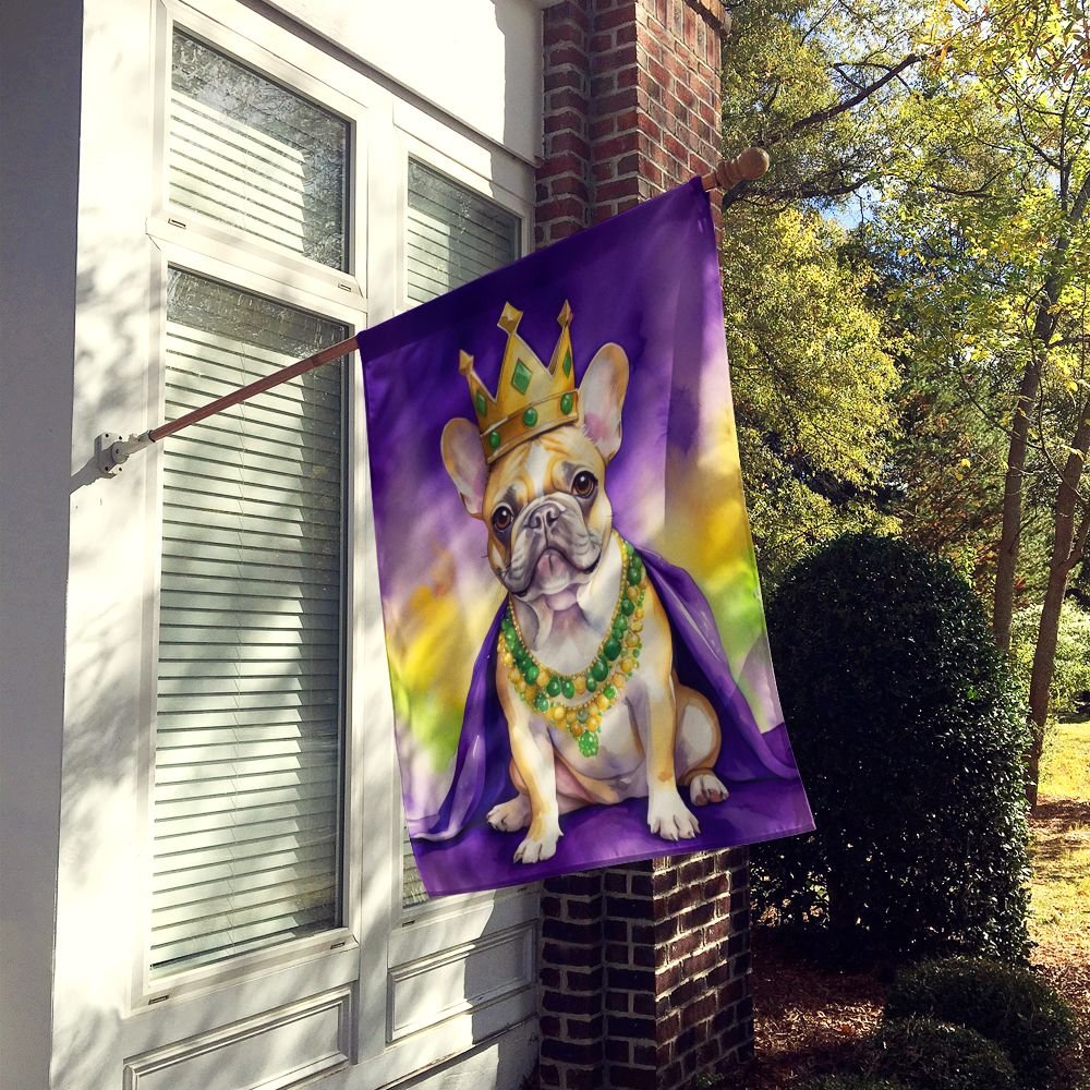 Edge Collections - 28" X 40" - Multicolor - French Bulldog King of Mardi Flag - 1 Piece
