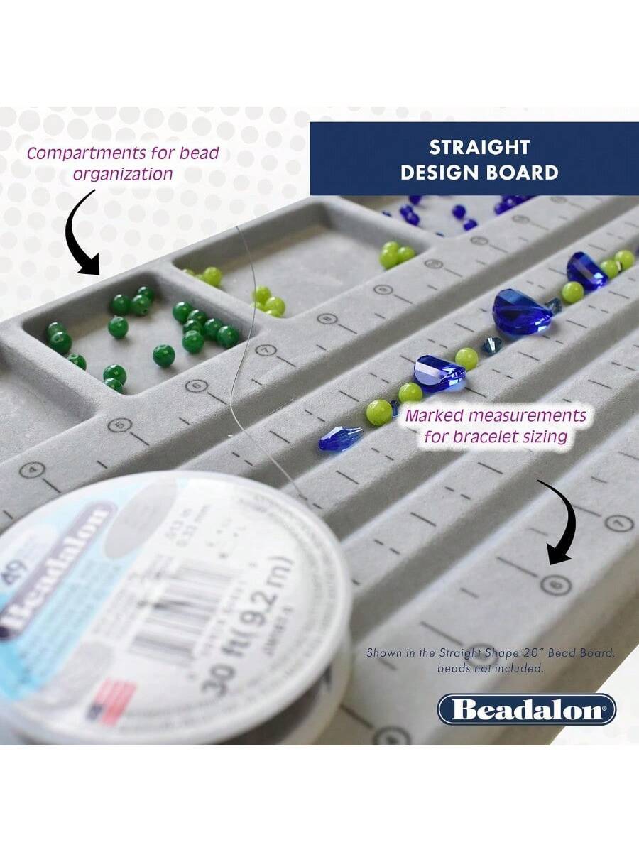 34-Inch U-Shape Bead Board Necklace Designing Tool Bead Tray With Flocked Surface