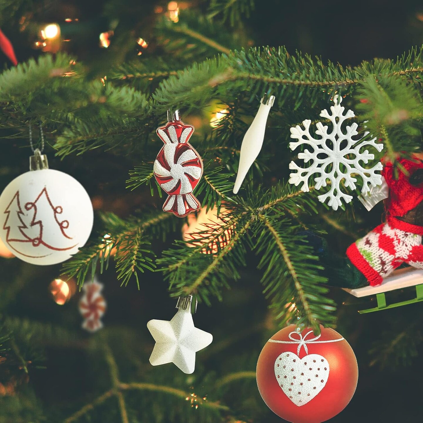 Christmas Tree Ornament Balls Set 70-Pack Colorful Shatterproof