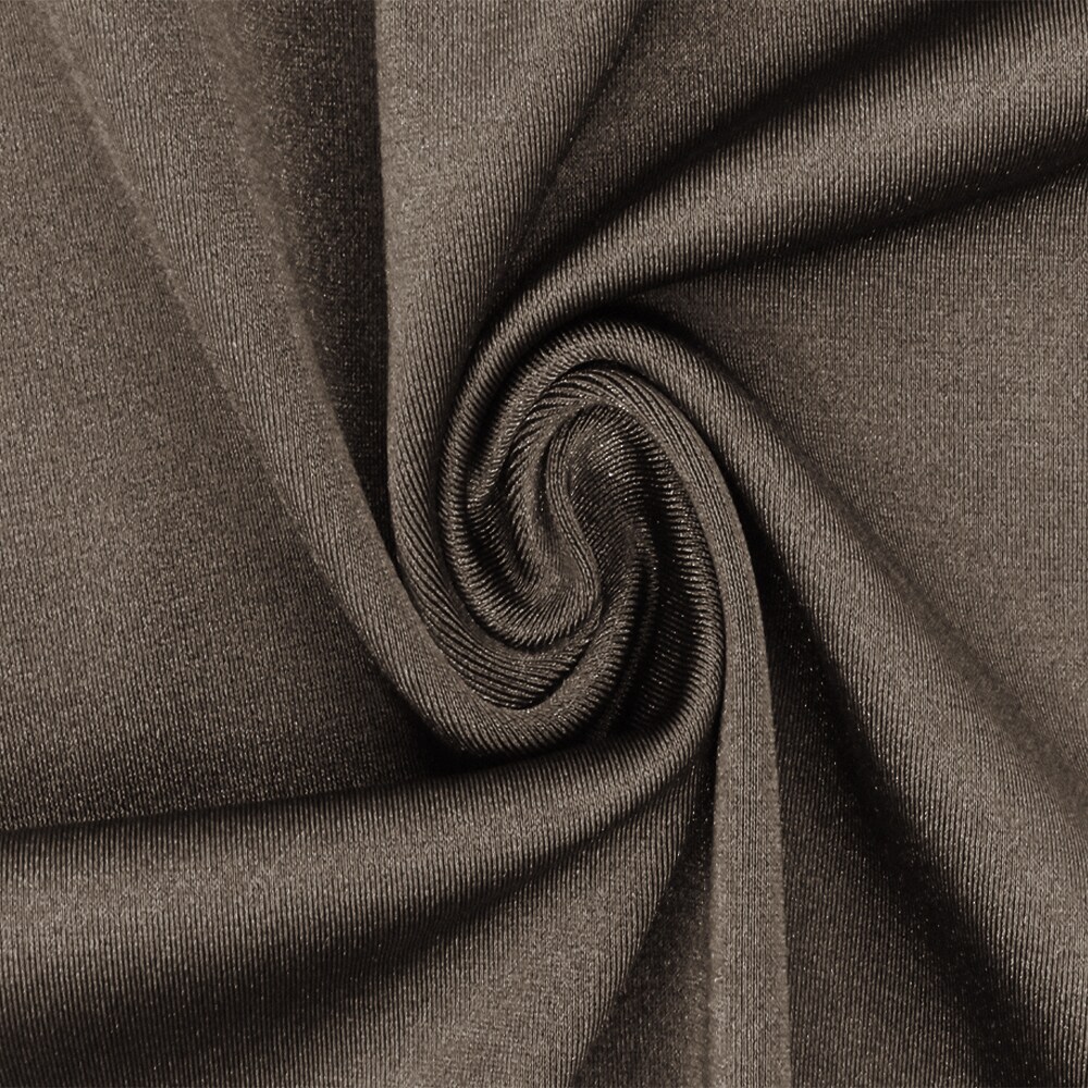 Earth Brown Famous Maker Stretch Satin Tricot Swimwear Fabric By the Yard