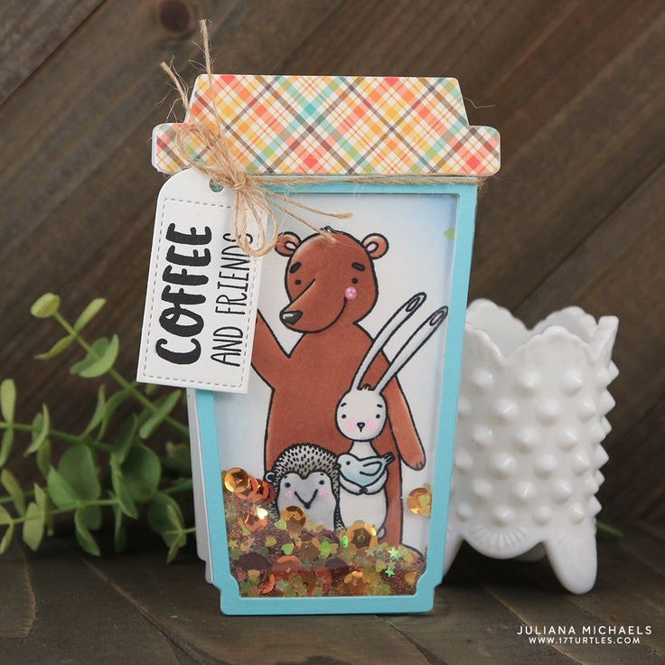 Coffee Cup Card - Fits in A2 Envelope - Honey Cuts - Stand-Alone Dies RETIRING