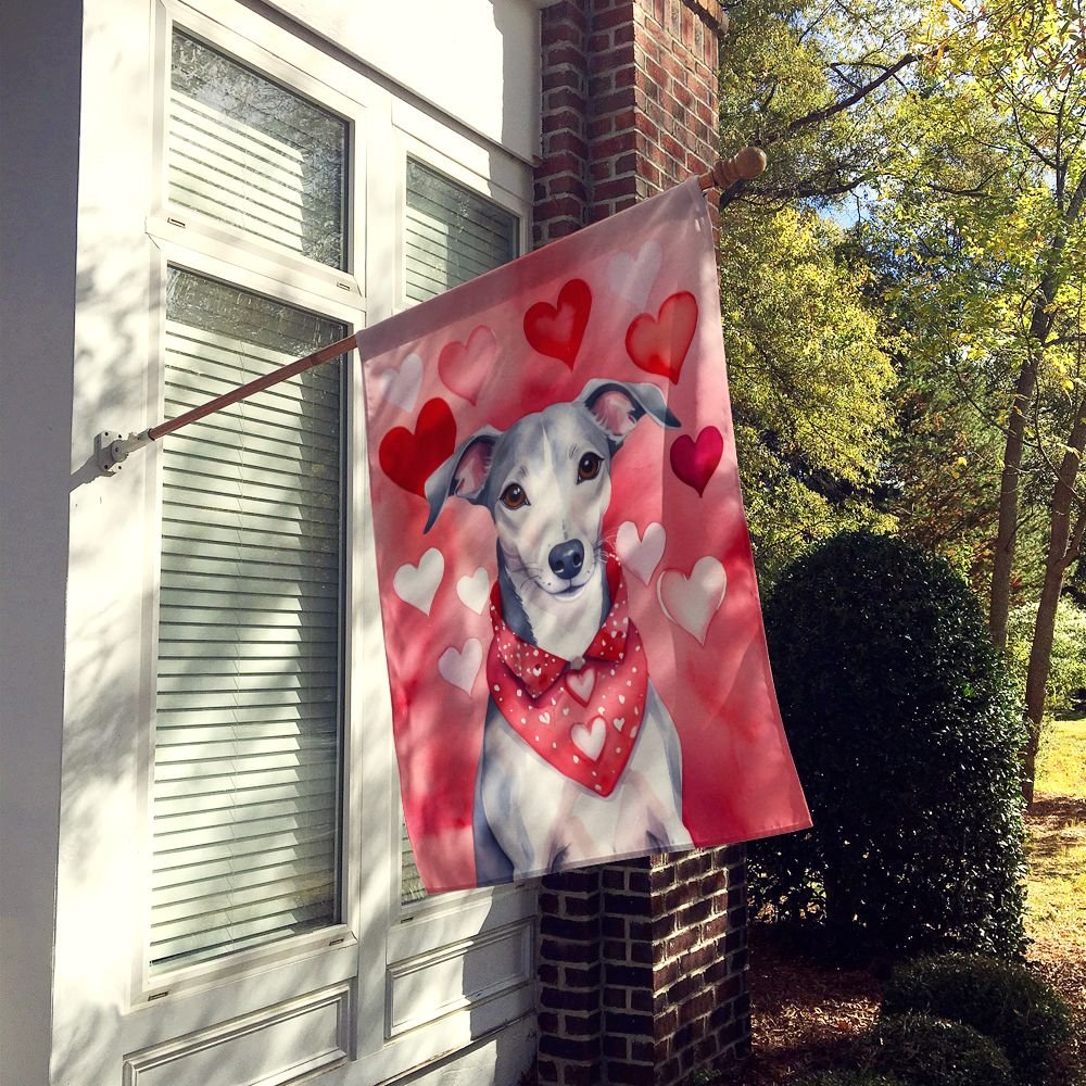 Edge Collections - 28" X 40" - Multicolor - Whippet My Valentine Large Porch - 1 Piece