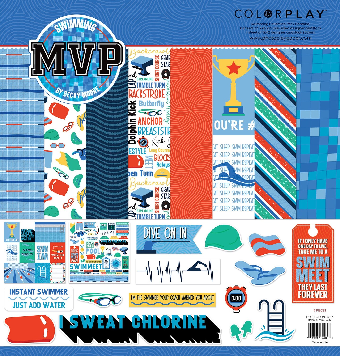 PhotoPlay Paper MVP Swimming Collection Pack | Michaels