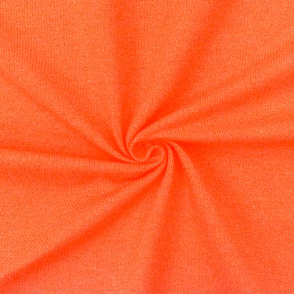 Orange Solid Stretch Cotton Spandex Jersey Knit Fabric By the Yard
