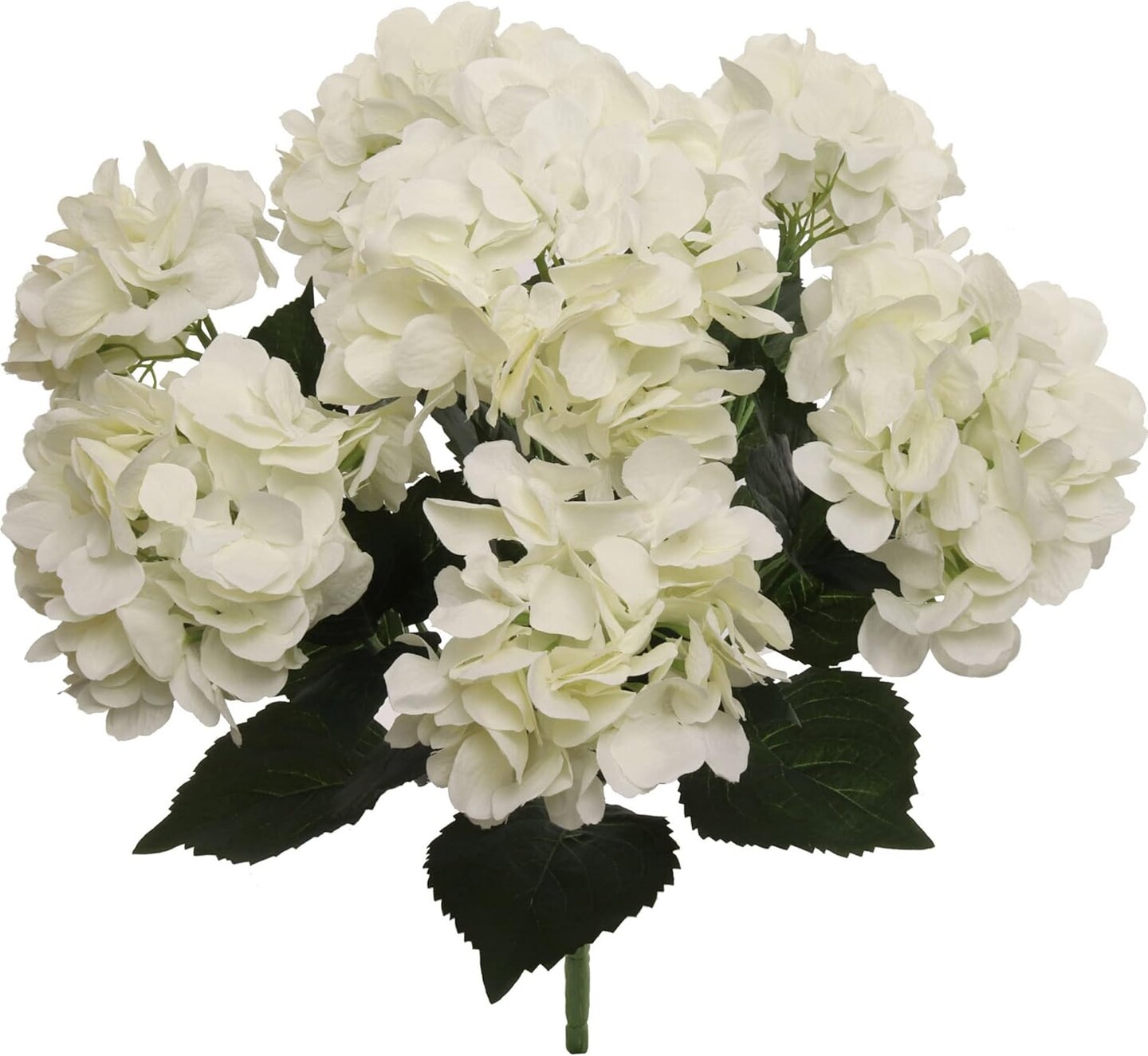 Cream Hydrangea Bush - 20-Inch Lifelike Silk Flowers with UV Resistance for Indoor and Outdoor Decor | Floral Home by Artificial Flowers