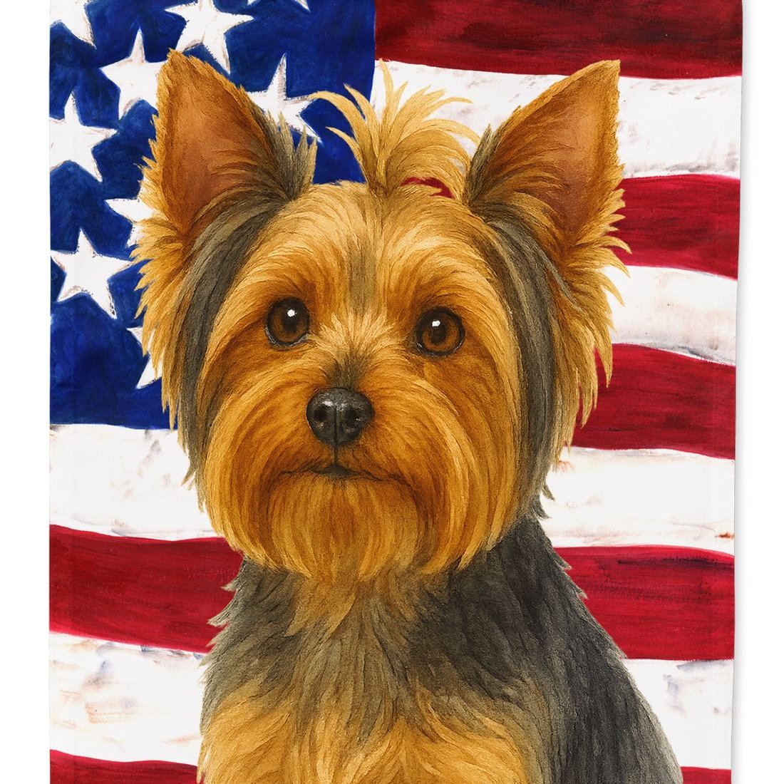 Edge Collections - 11.25" X 15.50" - Multicolor - Yorkshire Terrier American Garden Flag - 1 Piece
