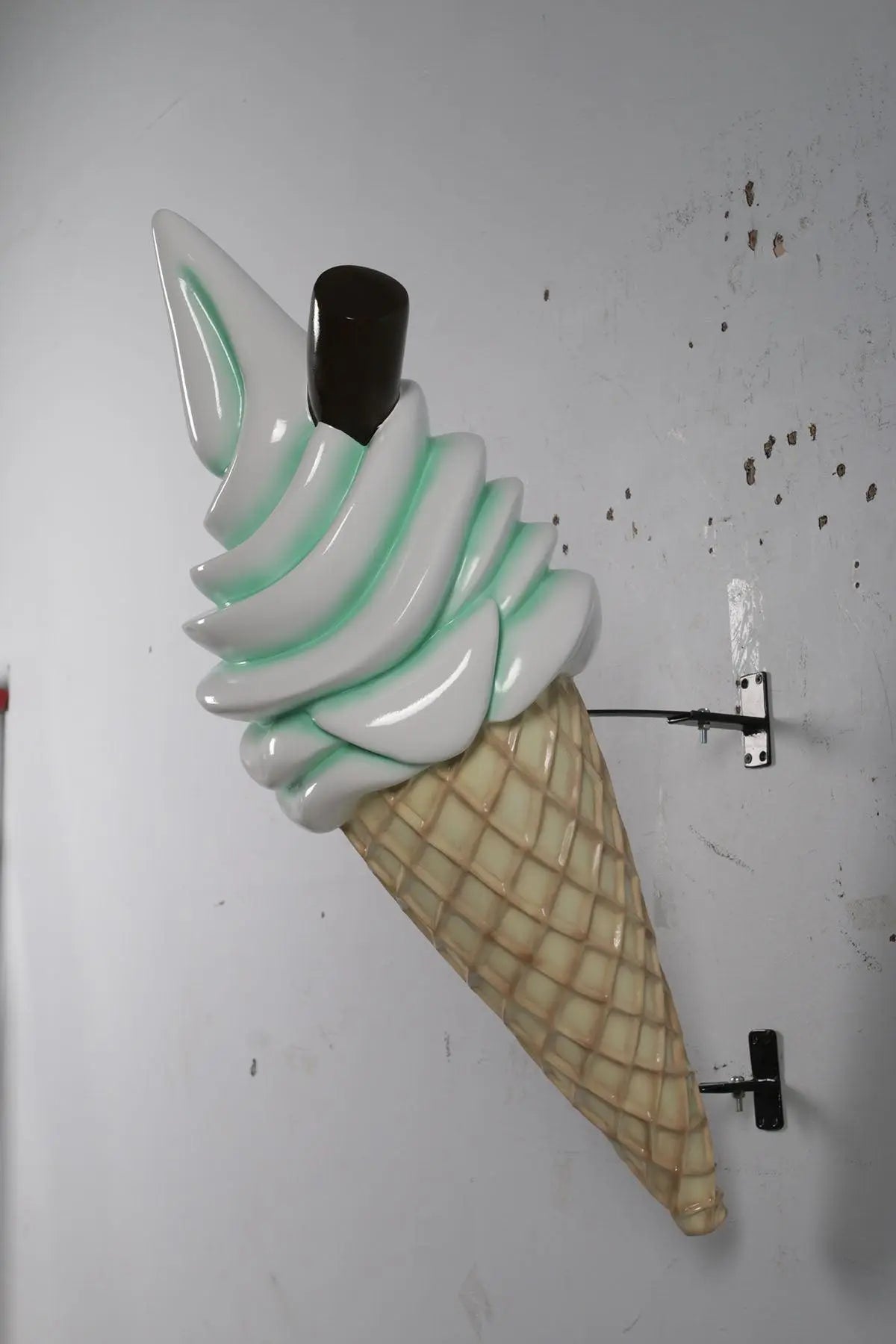 Hanging Soft Serve Mint Green Ice Cream Over Sized Statue