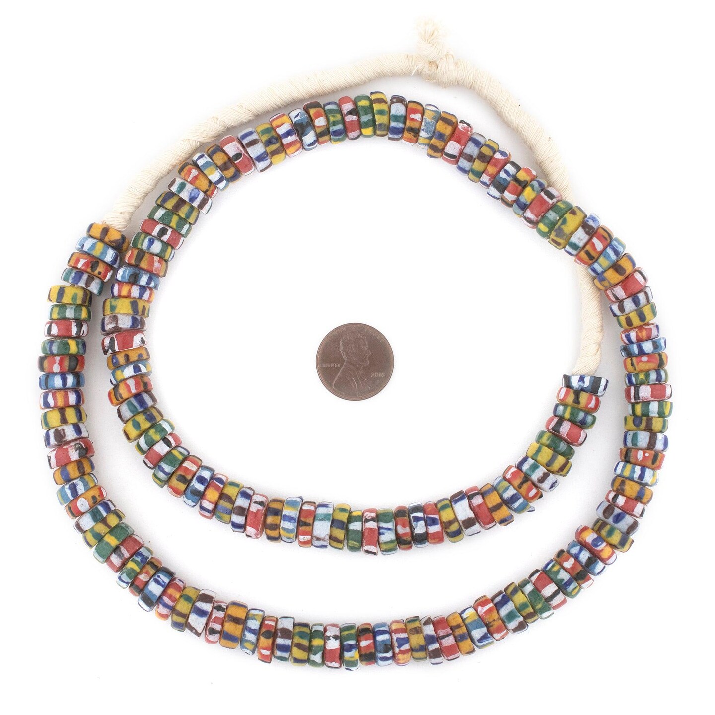 The Bead Chest Mixed Chevron-Style Aja Krobo Beads (11mm)