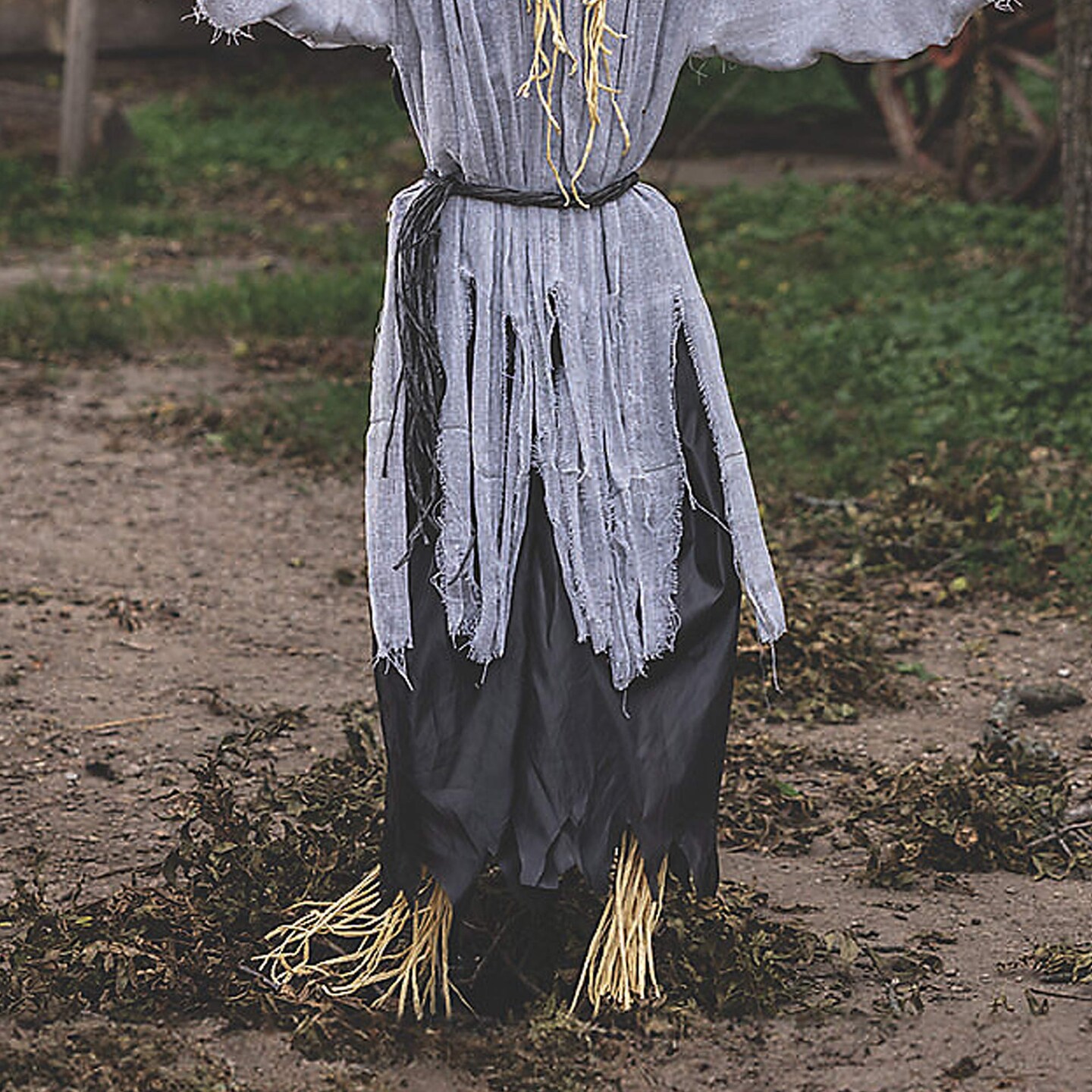 Animated Head Turning Pumpkin Scarecrow 68 3/4&#x22;
