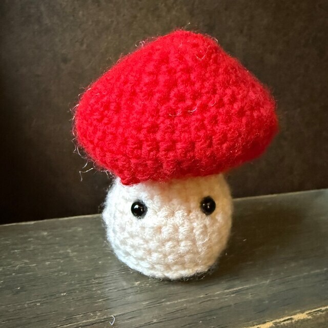 Mini Crocheted Mushroom image 1