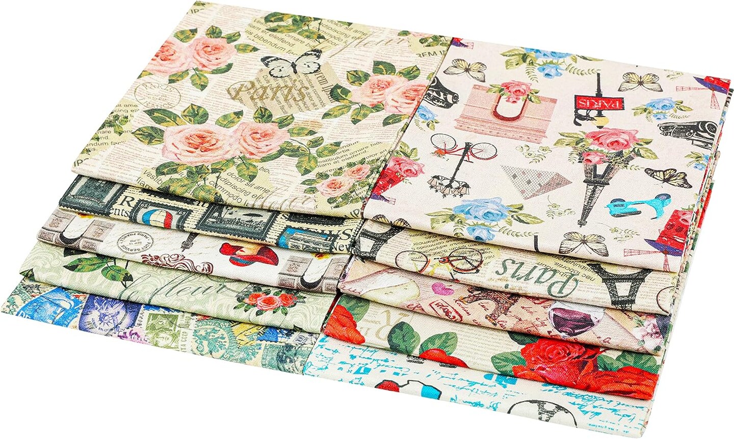 25 Options- 100% Cotton Quilting Fabric Bundles 10pcs Fat Quarters 18”x21”