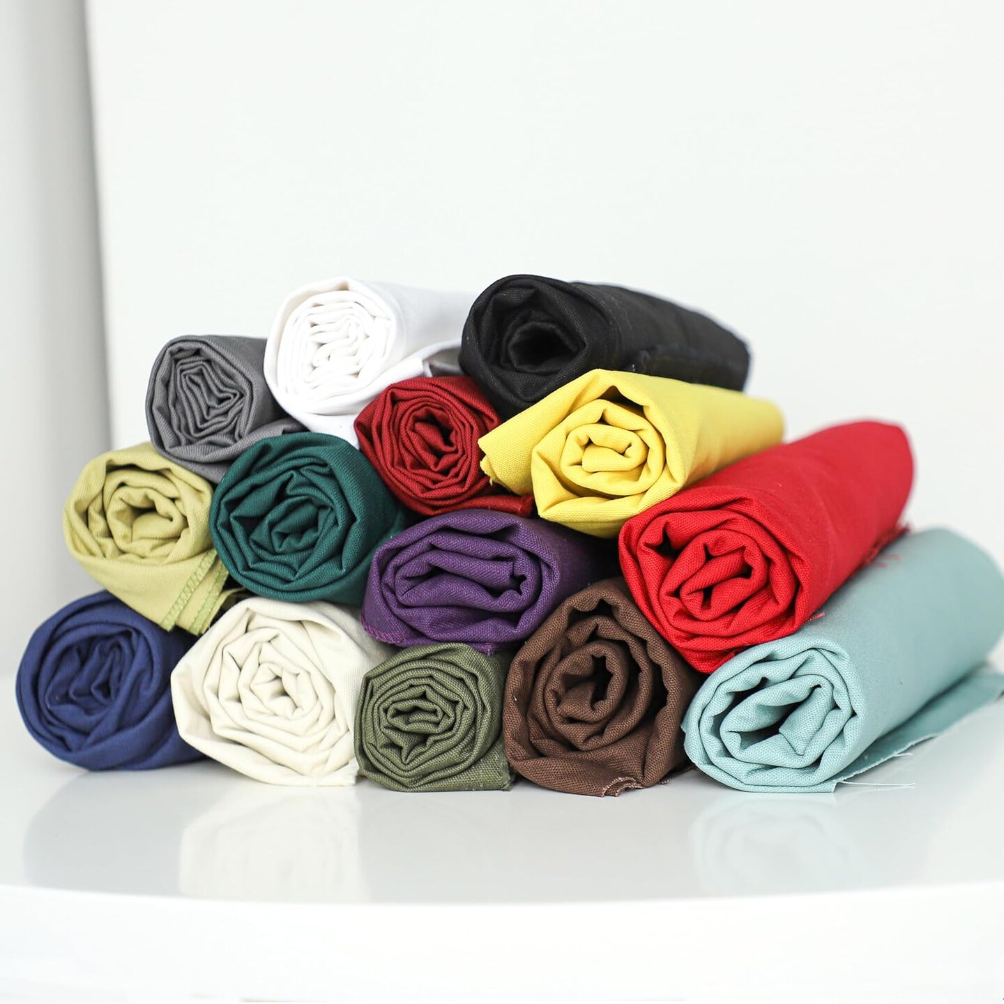 2 Yards Black Premium Cotton Duck Canvas Fabric – 59" Wide 10oz Heavy-Duty Canvas Cloth for Upholstery, Sewing, Home Décor & DIY Crafts