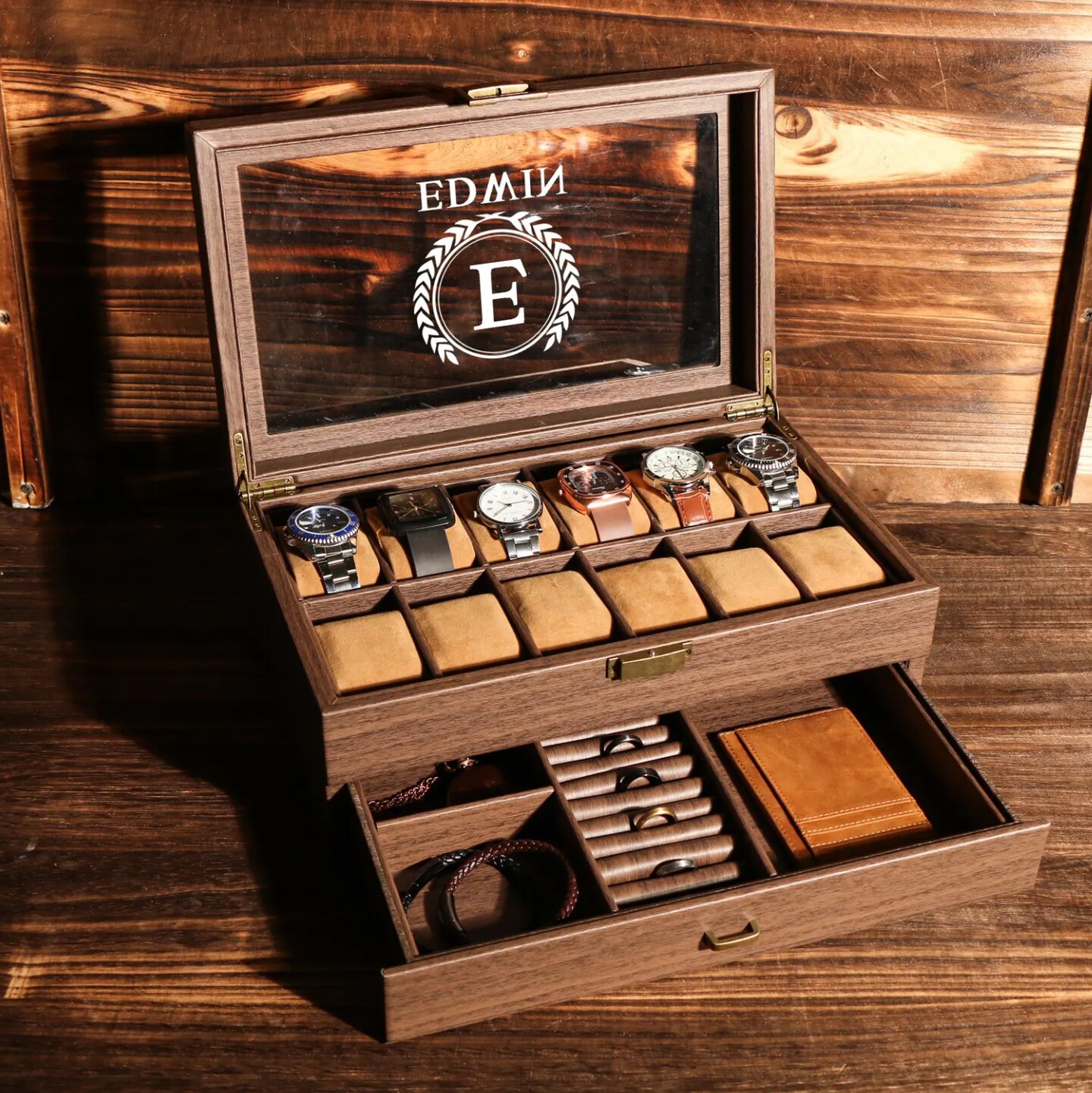 Personalized Watch Case for Men, Custom Engraved Watch Box, Watch Storage  Case, Gift For Husband Dad Boyfriend, Anniversary Gifts For Him |  MakerPlace by Michaels, image size:1079x1080