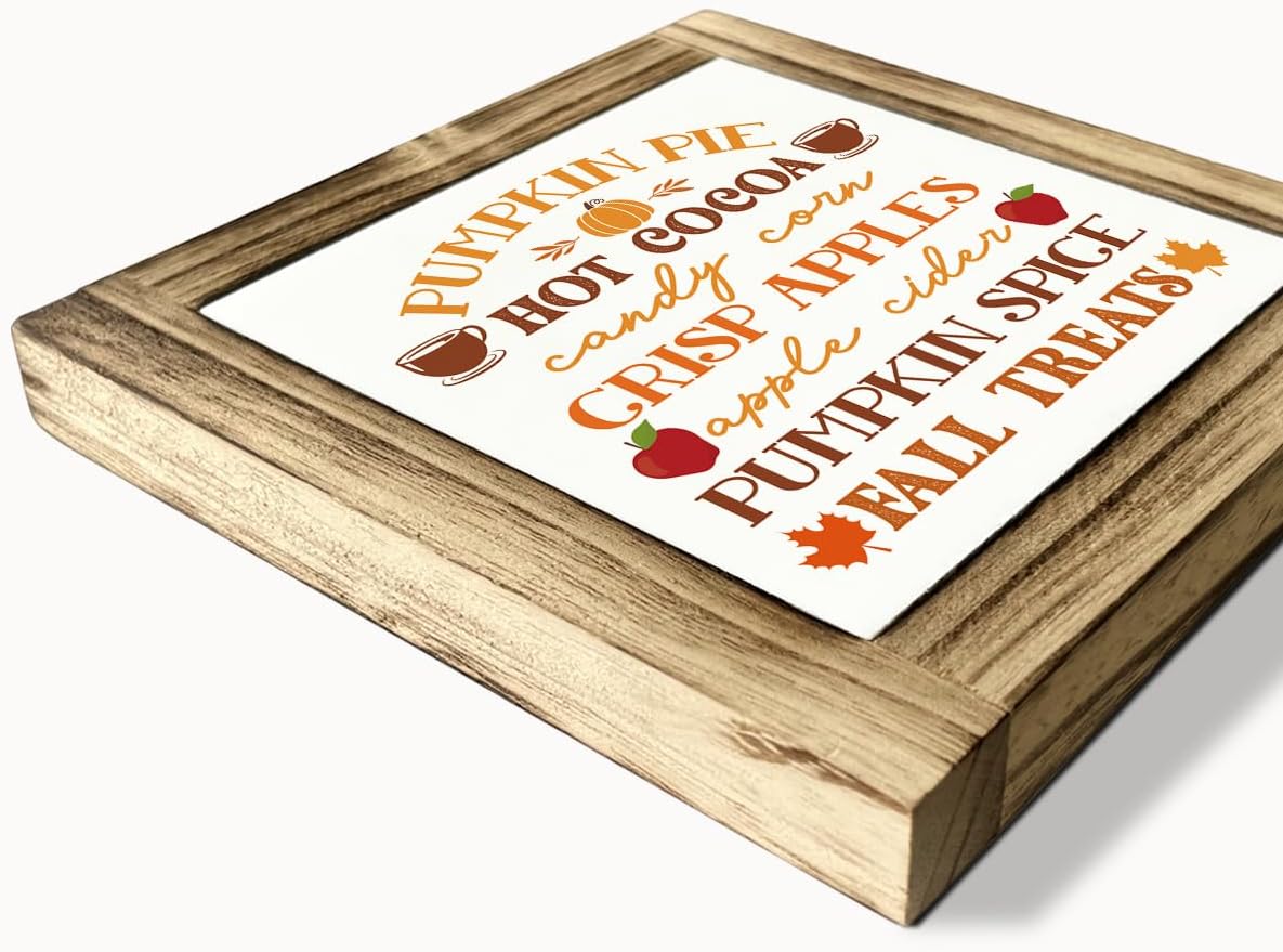 Fall Rustic Wooden Tabletop Decor Sign