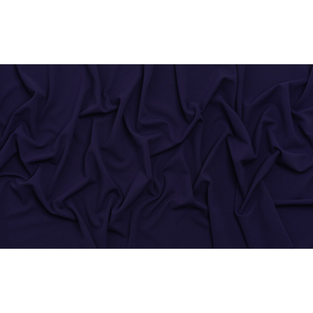 1 Yard Rich Navy Stretch Polyester Crepe Double Knit Fabric Soft Textured 57 Inches Width