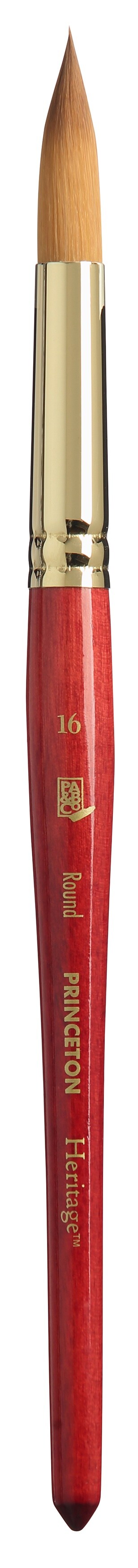 Princeton Series 4050 Heritage Synthetic Sable Brush-Short Handle Round Size 16