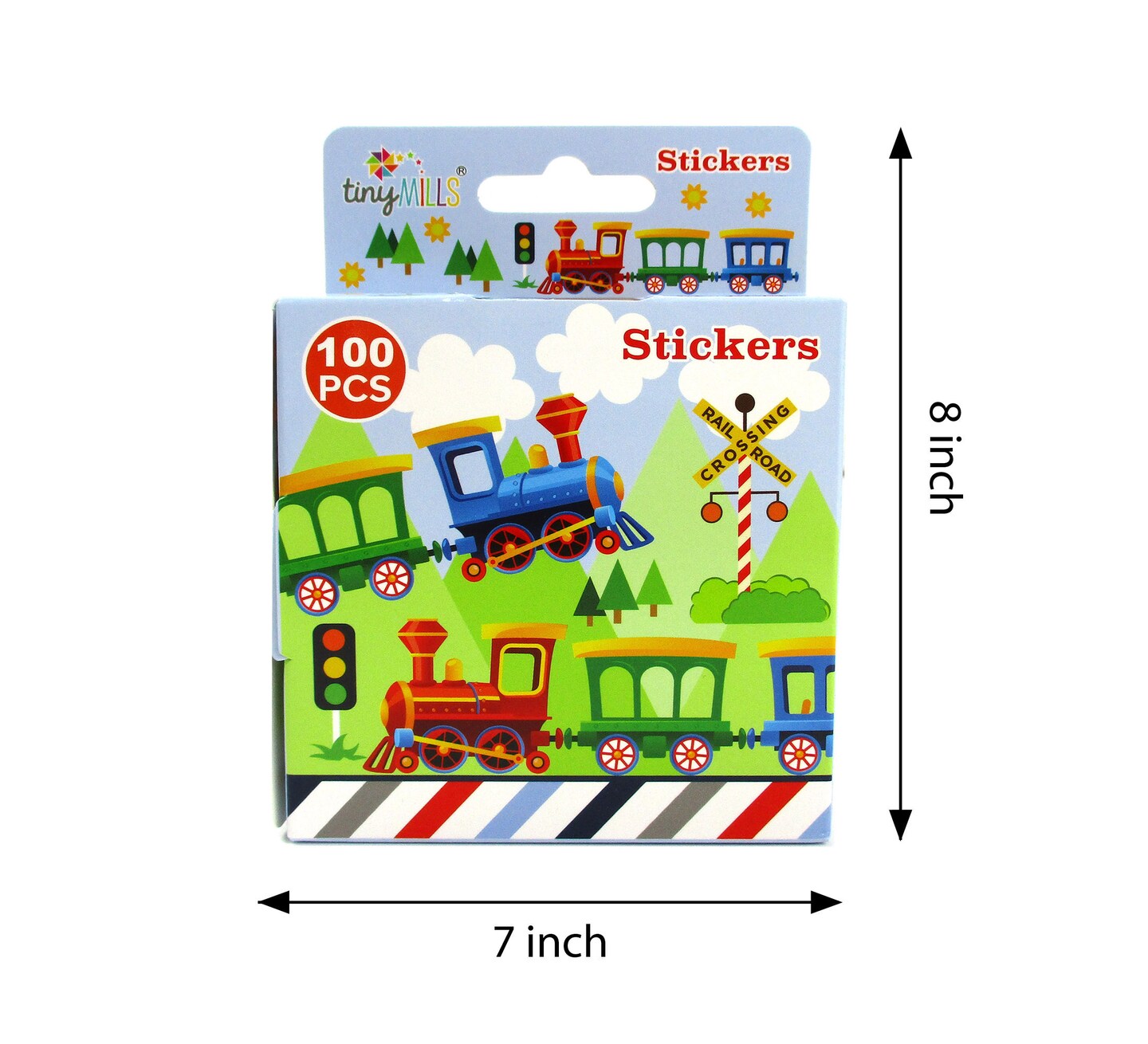 Train Stickers 100 Stickers/Dispenser, Pack 12 Dispensers for Train Birthday Party