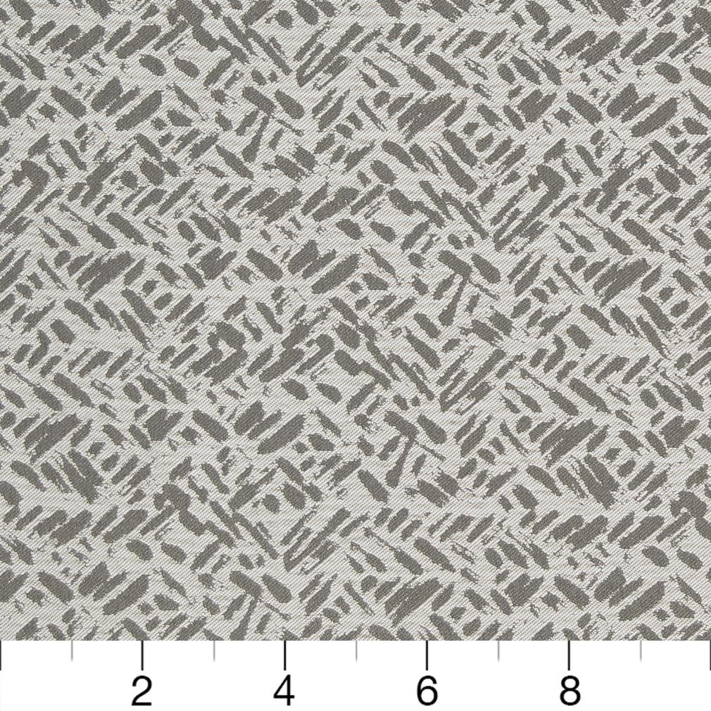 Rice/Silver - Grey & Silver Abstract & Geometric,Small Scale Upholstery Fabric 54 Inches"