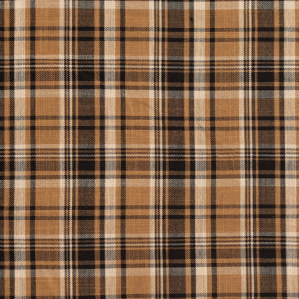 Onyx Tartan - Black,Brown Plaid Upholstery Fabric 54 Inches&#x22;