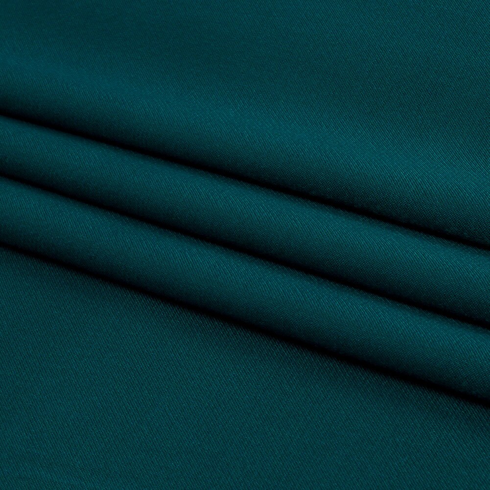 1 Yard Sustainable Viscose Fluid Satin Teal Fabric 55 Inches Width