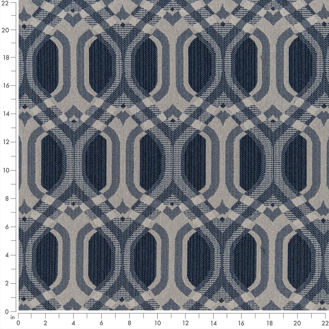 Upholstery Fabric - Blue Abstract & Geometric Upholstery Fabric 54 Inches"