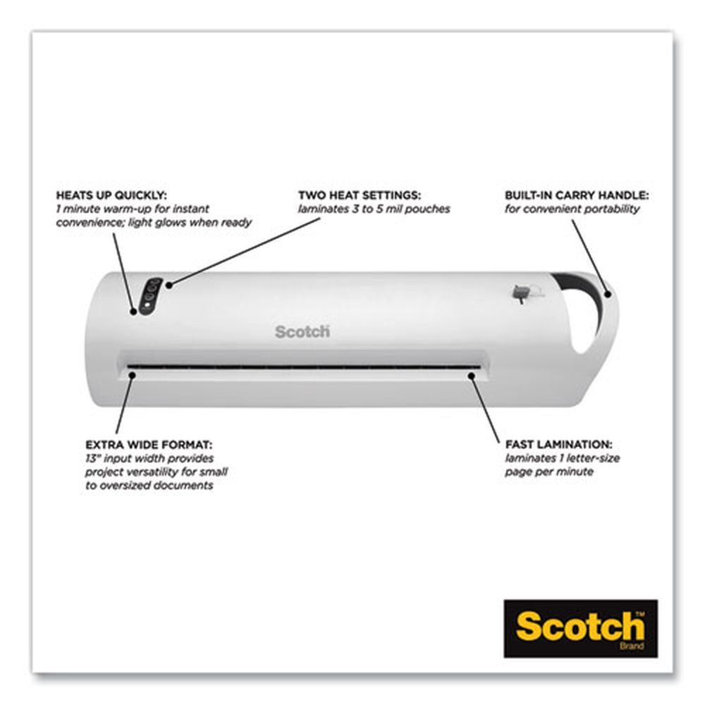 Scotch 13 in. Max Document Width, 5 mil Max Document Thickness Advanced Thermal Laminator